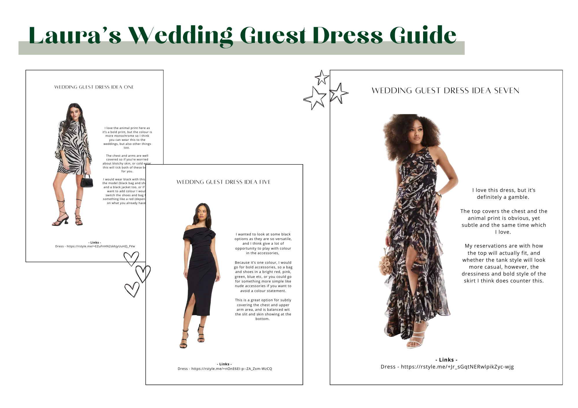 Wedding guest dress styling by Emma Rostron