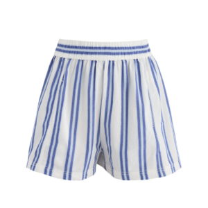 FREE PEOPLE – Get Free striped cotton shorts